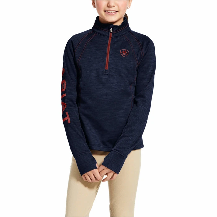 2023 Ariat Childrens Tek Team 1/2 Zip Sweatshirt 10033321 - Navy Heather 3 2023 Ariat Childrens Tek Team 1/2 Zip Sweatshirt 10033321 - Navy Heather