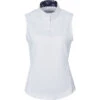 Dublin Womens Ria Sleeveless Competition Shirt - White / Navy 1 Dublin Womens Ria Sleeveless Competition Shirt - White / Navy -Equestrian Clothing Sales 1003062022 DB Ria SL Shirt20 Image Hero Null.700x700