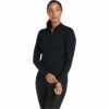 2022 Ariat Womens Ascent 1/4 Zip Long Sleeve Baselayer 10039197 - Black -Equestrian Clothing Sales 10039197 front.700x700