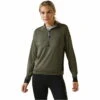 2023 Ariat Womens Breathe 1/2 Zip Sweatshirt 10043391 - Beetle -Equestrian Clothing Sales 10043391 front.700x700