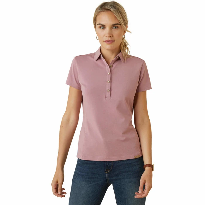 2023 Ariat Womens Cloverdale Polo 10043902 - Nostalgia Rose 3 2023 Ariat Womens Cloverdale Polo 10043902 - Nostalgia Rose
