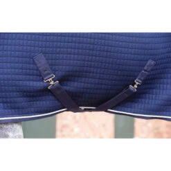 2022 Weatherbeeta Thermocell Standard Neck Cooler Fleece Rug 100621 - Navy / White -Equestrian Clothing Sales 100621000320side.700x700