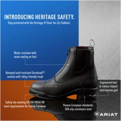 Ariat Womens Heritage IV Zip H2O Insulated Boots Black -Equestrian Clothing Sales 1080x1080 Paddock SteelToe r6 th.700x700