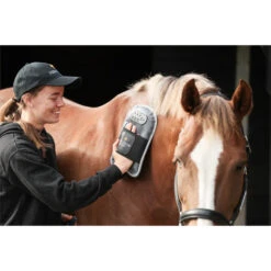 Equilibrium Massage Mitt - Grey -Equestrian Clothing Sales 1850 Massage20Mitt20Lifestyle 9.700x700