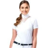 2022 Dublin Womens Tara Competition Lace Shirt 10018010 - White -Equestrian Clothing Sales 202120Dublin20Womens20Tara20Competition20Lace20Shirt201001801020 20White20on20model.700x700