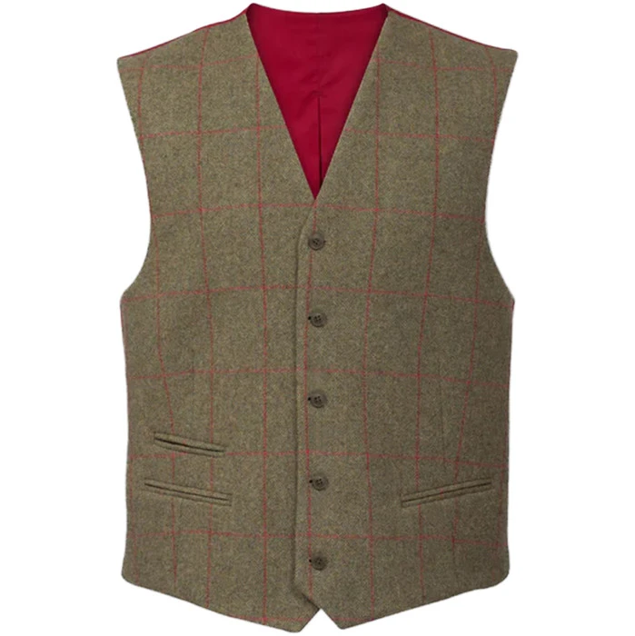 2022 Alan Paine Mens Combrook Tweed Shooting Field Waistcoat COMGLBW - Sage Colour Sage 3 2022 Alan Paine Mens Combrook Tweed Shooting Field Waistcoat COMGLBW - Sage Colour Sage