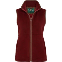 2022 Alan Paine Womens Aylsham Fleece Gilet AYLLWCT - Bloodstone