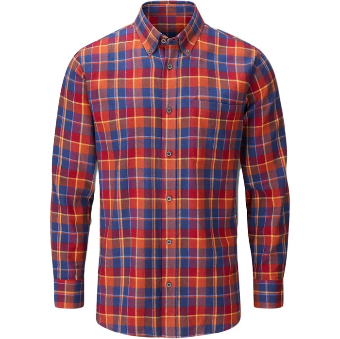 2022 Alan Paine Womens Ilkley Flannel Button Down Collar Shirt ILKGFBD - Red 3 2022 Alan Paine Womens Ilkley Flannel Button Down Collar Shirt ILKGFBD - Red