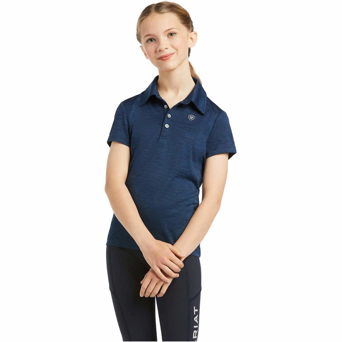 2022 Ariat Junior Laguna Short Sleeve Polo Top 10039498 - Navy 3 2022 Ariat Junior Laguna Short Sleeve Polo Top 10039498 - Navy