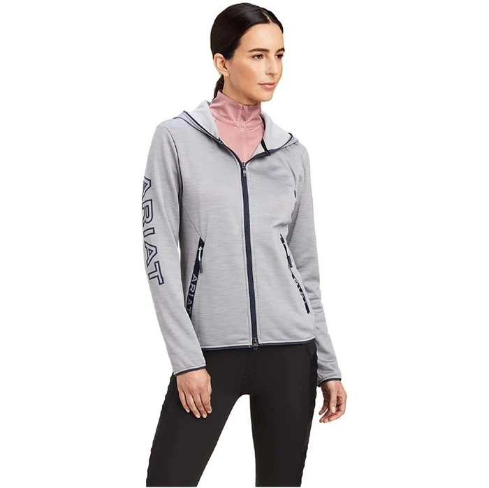 2022 Ariat Womens Byron Full Zip Hoodie 10039590 - Grey 3 2022 Ariat Womens Byron Full Zip Hoodie 10039590 - Grey