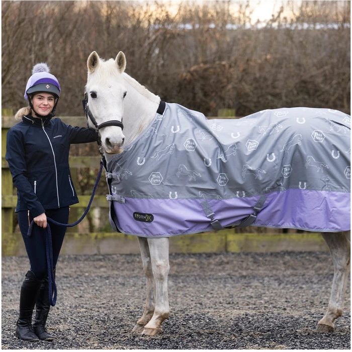 2022 Hy Equestrian StormX Original This Esme 0 Turnout Rug 35094 - Lavender / Grey 3 2022 Hy Equestrian StormX Original This Esme 0 Turnout Rug 35094 - Lavender / Grey