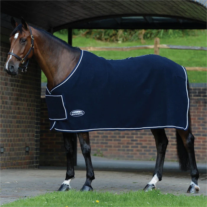 2022 Weatherbeeta Wool Show Sheet With Chest Panel Standard Neck Fleece Rug 10115800 - Navy / White 3 2022 Weatherbeeta Wool Show Sheet With Chest Panel Standard Neck Fleece Rug 10115800 - Navy / White