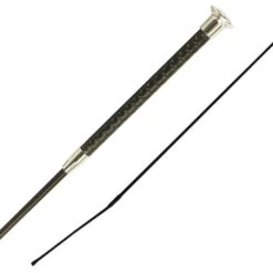 2022 Woof Wear Reptile Dressage Whip WH0010 - Black / Silver Colour Black/Silver