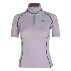 2022 Woof Wear Womens Short Sleeve Performance Riding Shirt WA0006 - Lilac Colour Lilac