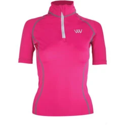 2022 Woof Wear Womens Short Sleeve Performance Riding Shirt WA0006 - Berry Colour Berry