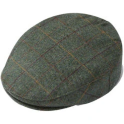 2023 Alan Paine Mens Rutland Tweed Flat Cap RUTGCAP - Fern Colour Fern