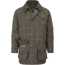 2023 Alan Paine Mens Rutland Tweed Waterproof Shotting Coat RUTGCOT - Fern Colour Fern