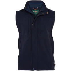 2023 Alan Paines Mens Westermoor Softshell Gilet Waistcoat FELGGIL - Dark Navy