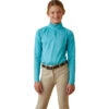 2023 Ariat Junior Sunstopper 2.0 1/4 Zip Baselayer 10043604 - Maui Blue Colour Maui Blue -Equestrian Clothing Sales 202320Ariat20Junior20Sunstopper202.0201420Zip20Baselayer201004360420 20Maui20Blue20Main.700x700