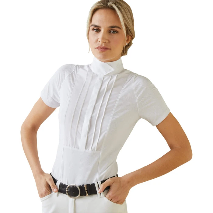 2023 Ariat Womens Luxe Show Shirt 10043820 - White 3 2023 Ariat Womens Luxe Show Shirt 10043820 - White