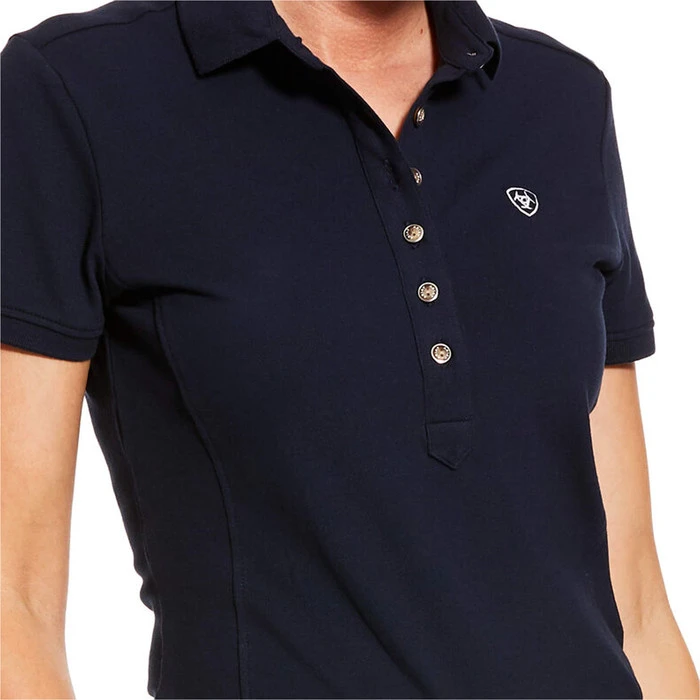 2023 Ariat Womens Prix 2.0 Short Sleeve Polo 10030467 - Navy Colour Navy 5 2023 Ariat Womens Prix 2.0 Short Sleeve Polo 10030467 - Navy Colour Navy - Image 3