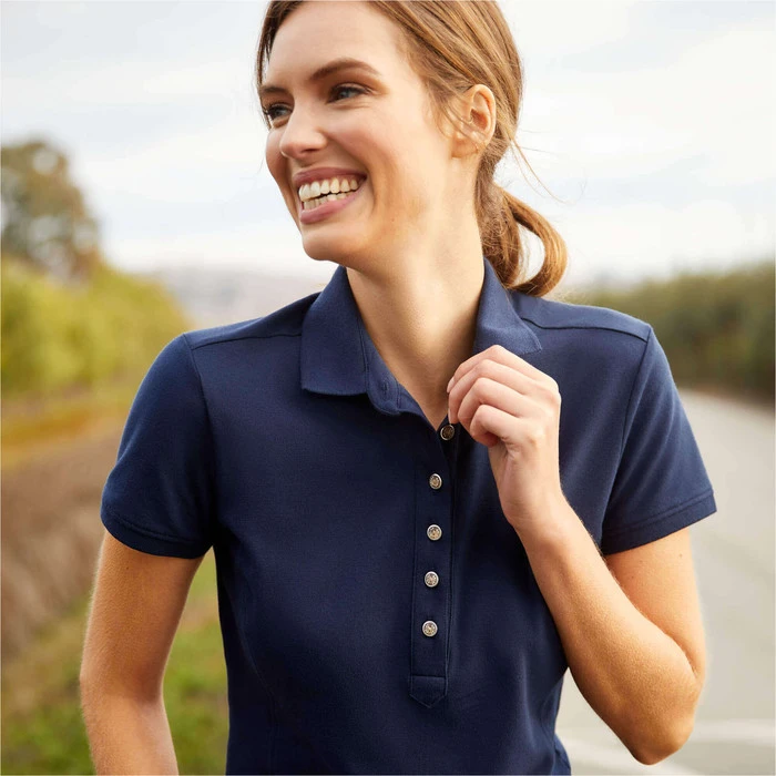 2023 Ariat Womens Prix 2.0 Short Sleeve Polo 10030467 - Navy Colour Navy 6 2023 Ariat Womens Prix 2.0 Short Sleeve Polo 10030467 - Navy Colour Navy - Image 4