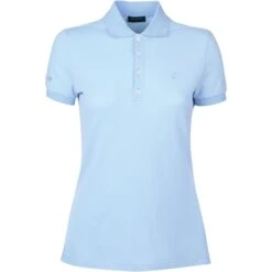 2023 Dublin Womens Lily Cap Sleeve Polo Shirt 1000385183 - Ice Blue Colour Ice Blue