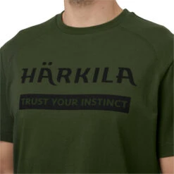 2023 Harkila 2 Pack Mens Logo T-Shirt 160105033 - Duffel Green / Phantom