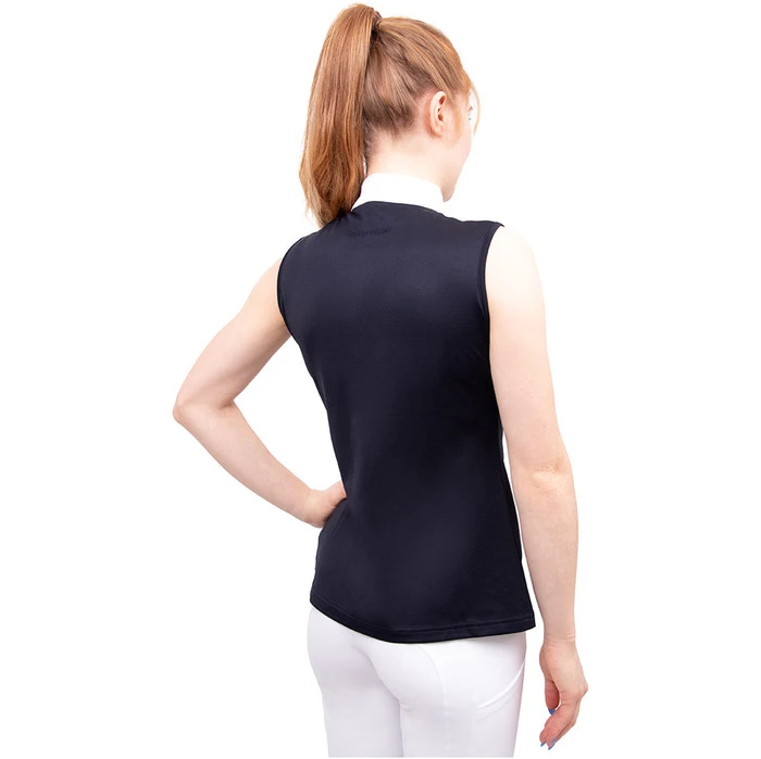 2023 Hy Equestrian Womens Sophia Sleeveless Show Shirt 3666 - Rich Navy 4 2023 Hy Equestrian Womens Sophia Sleeveless Show Shirt 3666 - Rich Navy - Image 2