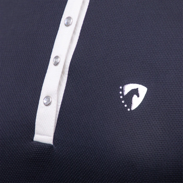 2023 Hy Equestrian Womens Sophia Sleeveless Show Shirt 3666 - Rich Navy 5 2023 Hy Equestrian Womens Sophia Sleeveless Show Shirt 3666 - Rich Navy - Image 3