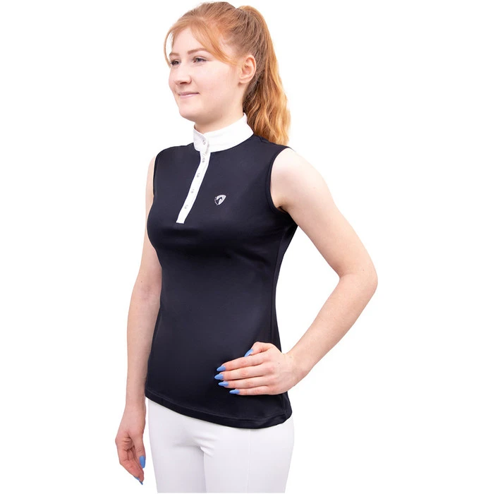 2023 Hy Equestrian Womens Sophia Sleeveless Show Shirt 3666 - Rich Navy 3 2023 Hy Equestrian Womens Sophia Sleeveless Show Shirt 3666 - Rich Navy
