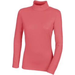 2023 Pikeur Womens Rollneck Top 428900 - Peach Blossom Colour Peach Blossom