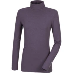 2023 Pikeur Womens Rollneck Top 430000 - Blueberry Melange Colour Blueberry Melange