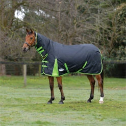 2023 Weatherbeeta Comfitec Classic Combo Neck Medium Turnout Rug 1000423 - Black / Lime Green Colour Black/Lime Green