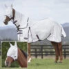 2023 Weatherbeeta Comfitec Essential Fly Rug With FREE Fly Mask WFRFM2 - Grey / White / Maroon