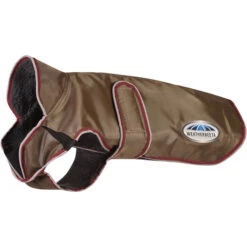 2023 Weatherbeeta Comfitec Windbreaker Free Deluxe Dog Coat 1003914 - Olive Green / Burgundy / White