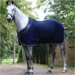 2022 Weatherbeeta Thermocell Standard Neck Cooler Fleece Rug 100621 - Navy / White
