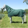 2022 Hy Equestrian DefenceX 100 Stable Rug W / Detachable Neck Cover 29391 - Green