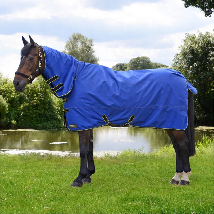 Hy Equestrian StormX Original 100g Combi Neck Turnout Rug - Blue 3 Hy Equestrian StormX Original 100g Combi Neck Turnout Rug - Blue