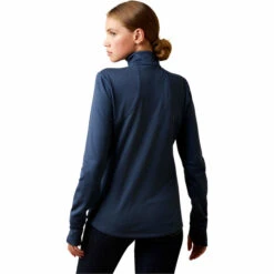 2021 Ariat Womens Team Gridwork 1/4 Zip Baselayer 10037000 - Navy -Equestrian Clothing Sales 3598 202120Ariat20Womens20Team20Gridwork201420Zip20Baselayer201003700020 20Navy20Back20New.700x700