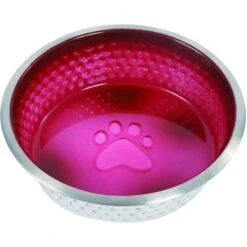 2022 Weatherbeeta Non-Slip Stainless Steel Shade Dog Bowl 1001577010 - Magenta