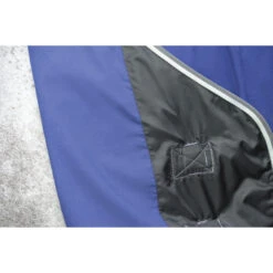 2022 Weatherbeeta Cotton Show Sheet II Standard Neck 1007764001 - Dark Blue / Grey / White -Equestrian Clothing Sales 3972 1007764000 DARKBLUEGREYWHITE WB CTN SHT STD Detail4 Image Null Hero.700x700