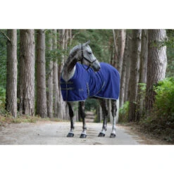 2022 Weatherbeeta Cotton Show Sheet II Standard Neck 1007764001 - Dark Blue / Grey / White -Equestrian Clothing Sales 3972 1007764000 DARKBLUEGREYWHITE WB CTN SHT STD Image1 Null Hero.700x700