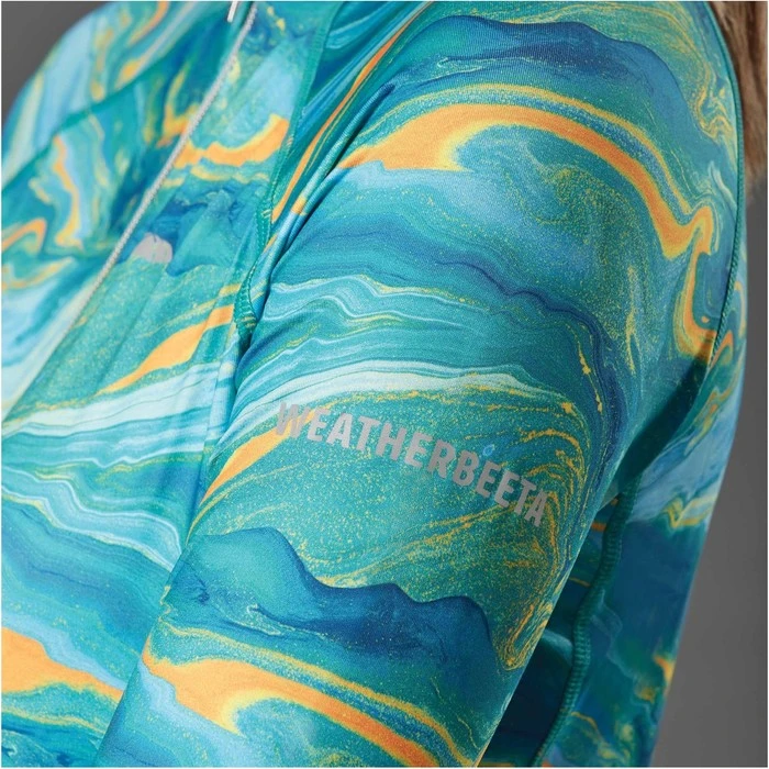 2022 Weatherbeeta Womens Ruby Printed Long Sleeve Top 1009342016 - Blue / Orange Swirl 6 2022 Weatherbeeta Womens Ruby Printed Long Sleeve Top 1009342016 - Blue / Orange Swirl - Image 4