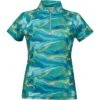 2022 Weatherbeeta Womens Ruby Printed Short Sleeve Top 1009343016 - Blue / Orange Swirl -Equestrian Clothing Sales 4045 1.700x700