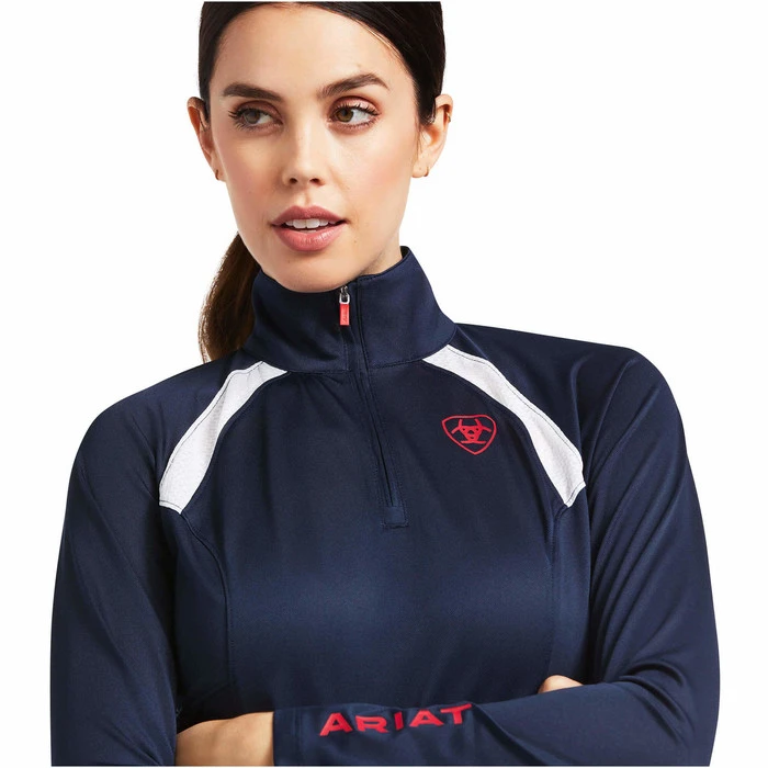 Ariat Womens Sunstopper 2.0 1/4 Zip Baselayer 10030429 - Team Colour Team 7 Ariat Womens Sunstopper 2.0 1/4 Zip Baselayer 10030429 - Team Colour Team - Image 5