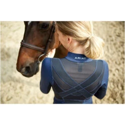 2022 Ariat Womens Ascent 1/4 Zip Long Sleeve Baselayer 10039198 - Navy -Equestrian Clothing Sales 4126 S21 WMS ENGL Germany AE G5A1038 RTL.700x700