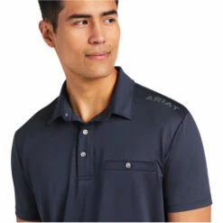 2022 Ariat Mens Norco Short Sleeve Polo Top 10039475 - Blue Nights -Equestrian Clothing Sales 4226 4226 3.700x700