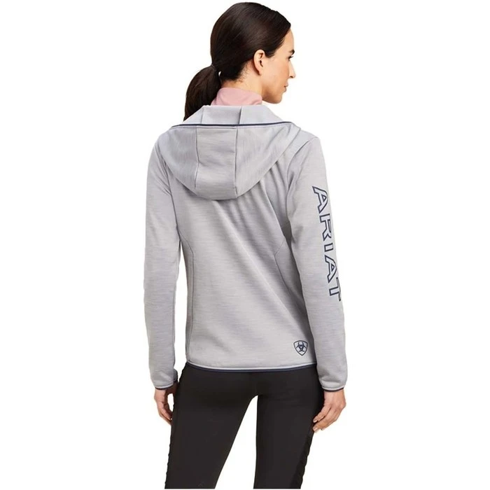 2022 Ariat Womens Byron Full Zip Hoodie 10039590 - Grey 4 2022 Ariat Womens Byron Full Zip Hoodie 10039590 - Grey - Image 2