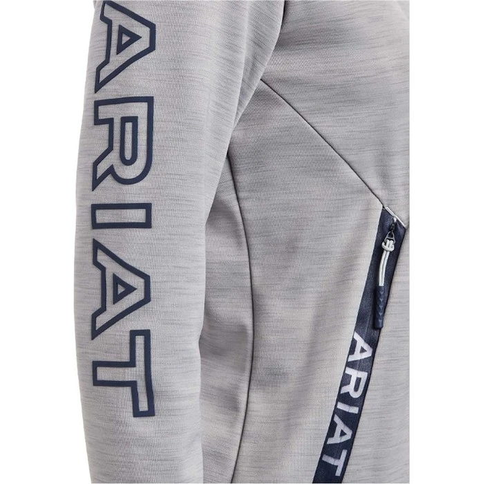 2022 Ariat Womens Byron Full Zip Hoodie 10039590 - Grey 6 2022 Ariat Womens Byron Full Zip Hoodie 10039590 - Grey - Image 4